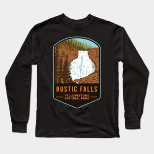 Rustic Falls Yellowstone National Park Long Sleeve T-Shirt